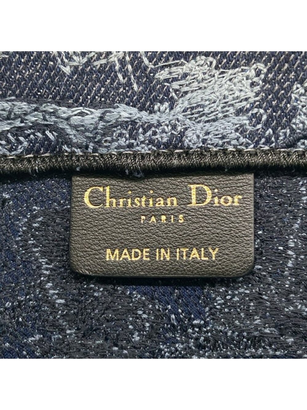 Dior Tote Book Vintage Small Navy Black Blue Gray - Picture 9 of 15